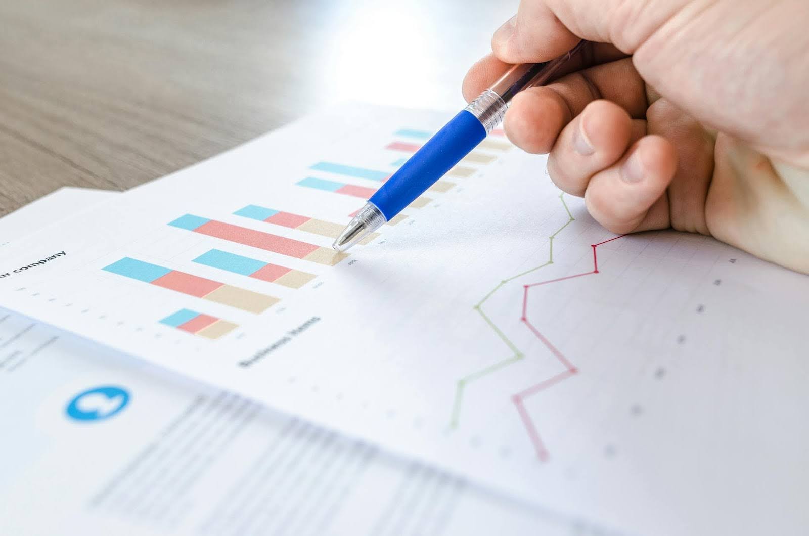 Different graphs showcasing business growth.