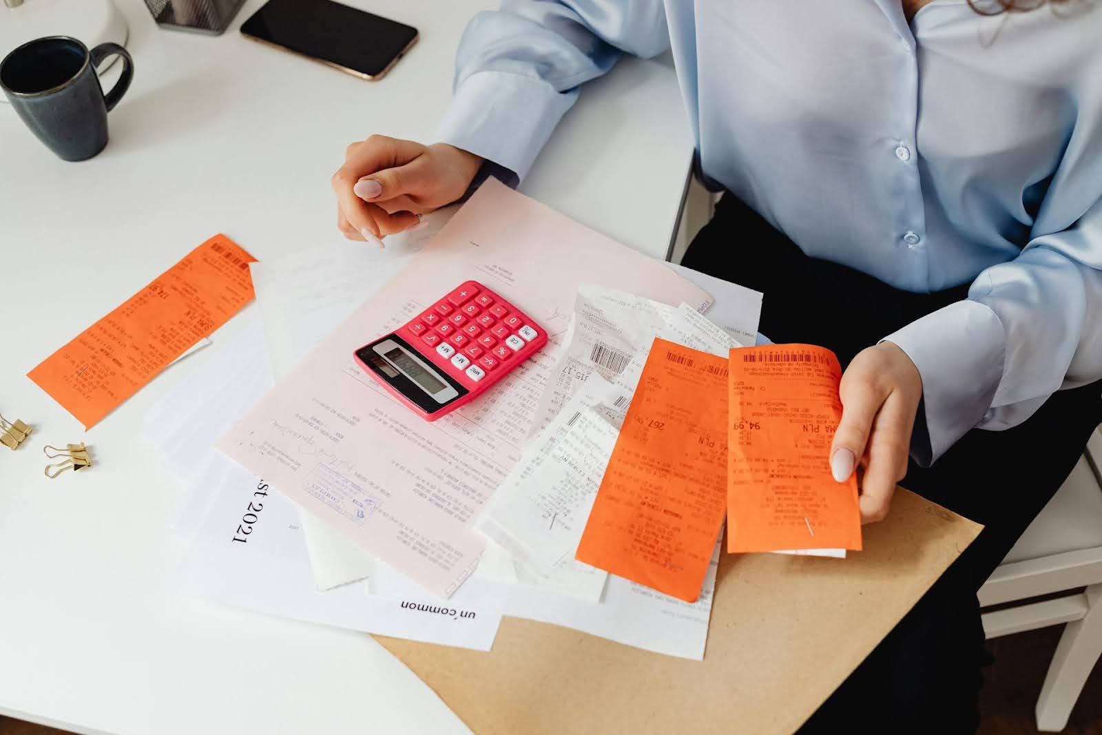 An image of a woman working as a virtual bookkeeper.