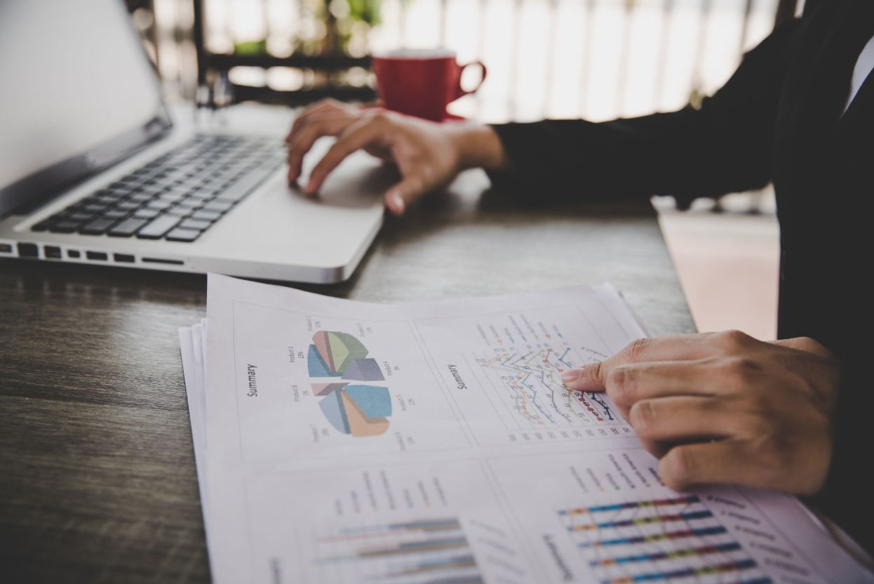 Man doing financial analysis.